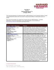 Case Map for Iacobucci Marketing Management 1e (Cengage ...