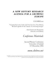 a new history research agenda for a growing europe - CLIOHRES.net