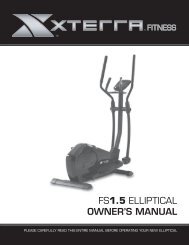 FS420e Owner s Manual XTERRA Fitness