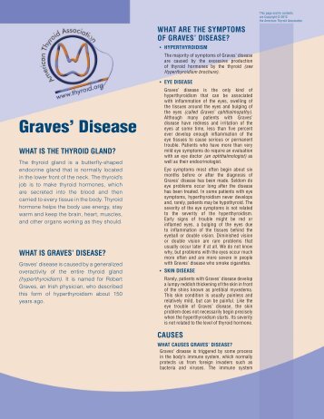 Graves' Disease Brochure - American Thyroid Association