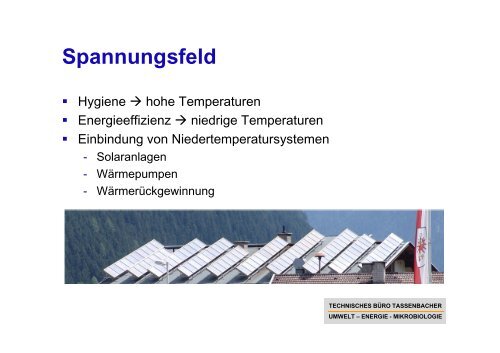 Trinkwasserhygiene Stand der Technik - Energieinstitut Vorarlberg