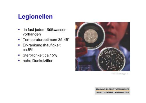 Trinkwasserhygiene Stand der Technik - Energieinstitut Vorarlberg