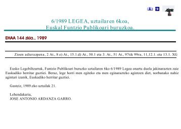 6/89 LEGEA, uztailaren 6koa