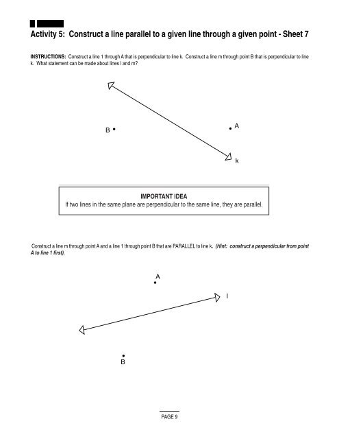 Hands-On Geometry