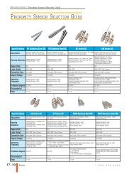 PROXIMITY SENSOR SELECTION GUIDE