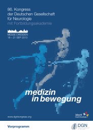 86. Kongress der Deutschen Gesellschaft für Neurologie ... - Congrex