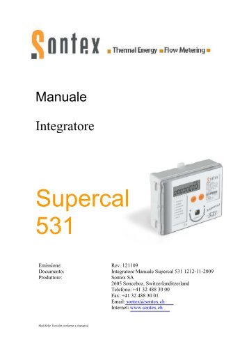 Manuale Supercal 531 - Contabilizzazione del calore