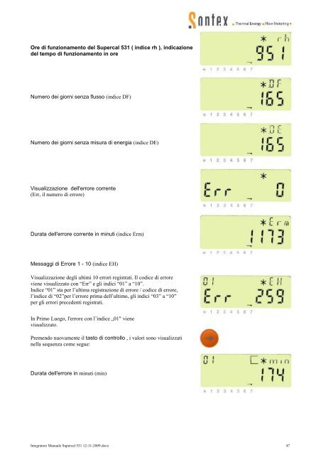 Manuale Supercal 531 - Contabilizzazione del calore