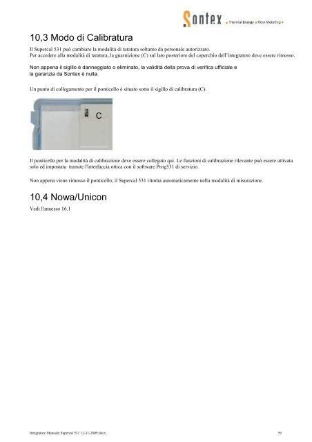 Manuale Supercal 531 - Contabilizzazione del calore