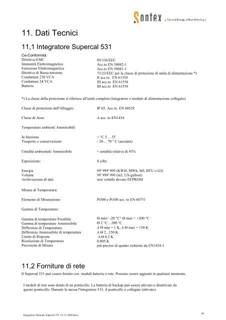 Manuale Supercal 531 - Contabilizzazione del calore