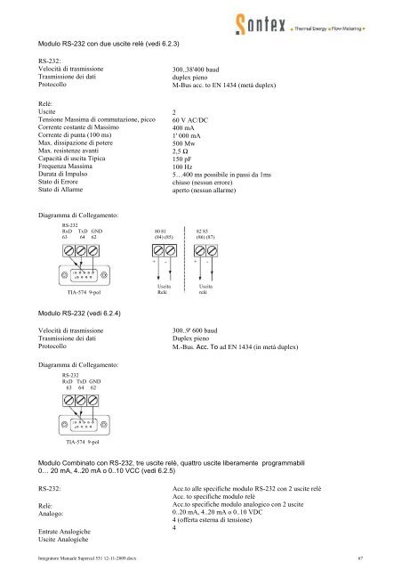 Manuale Supercal 531 - Contabilizzazione del calore