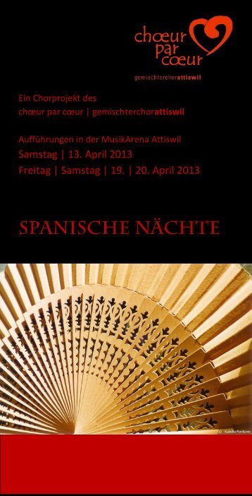 Samstag | 19. | 20. April 2013 - Gemischter Chor Attiswil