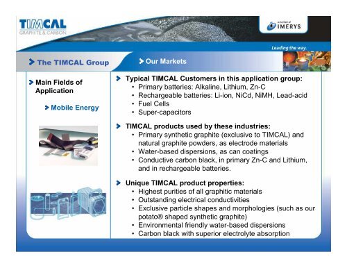 The TIMCAL Group