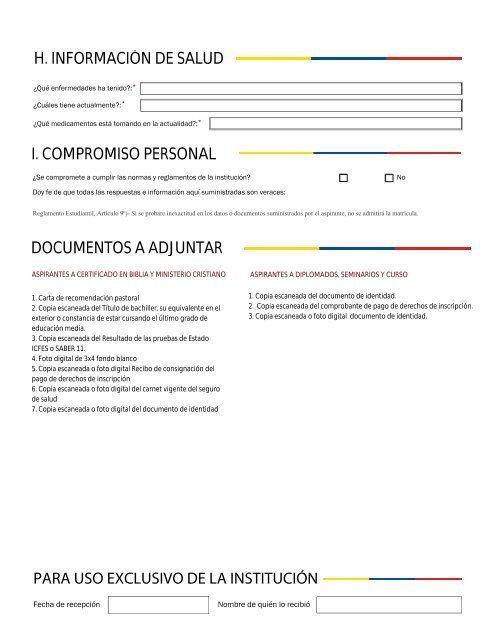 Formulario de Inscripciones FUSBC