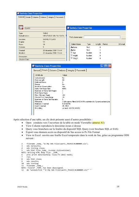 Pratique de Sas Windows 9.2... Volume 1 - Ined