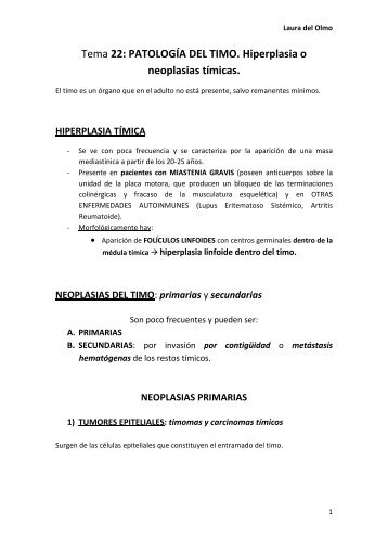 22. PATOLOGIA DEL TIMO.pdf - VeoApuntes.com