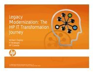 The HP IT Transformation Journey - Verney Conference Management