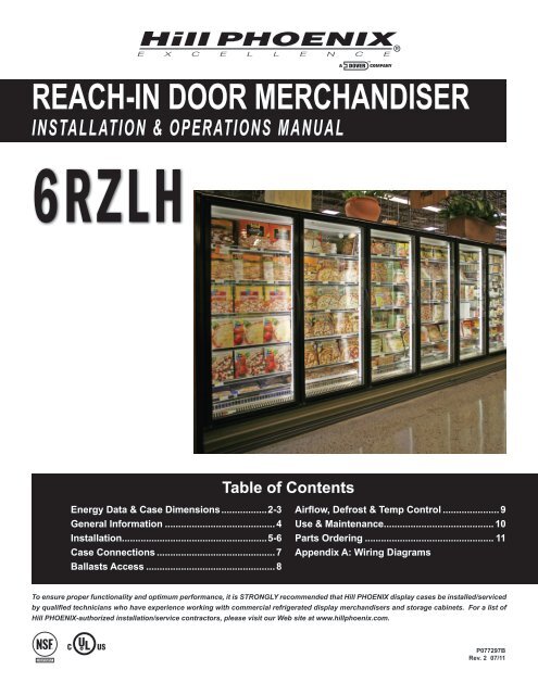 reach-in door merchandiser installation & operations ... - Hillphoenix