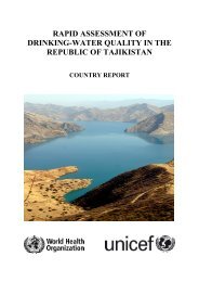 rapid assessment of drinking-water quality in the republic of tajikistan