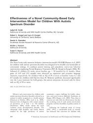 Effectiveness of a Novel Community-Based Early Intervention Model ...