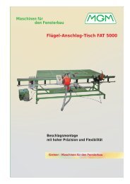 Flügel-Anschlag-Tisch FAT 5000 - MGM Manfred Greiner GmbH