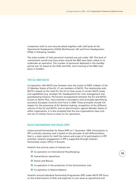 Strategy Statement 2008 - 2010 - Department of Defence