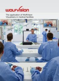 The application of WolfVision Visualizers in medical facilities