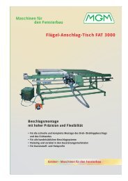 Flügel-Anschlag-Tisch FAT 3000 - MGM Manfred Greiner GmbH