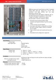 DCS I/O boards datasheet (pdf) - sdi automazione industriale