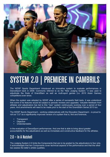 System 2.0 - World DanceSport Federation