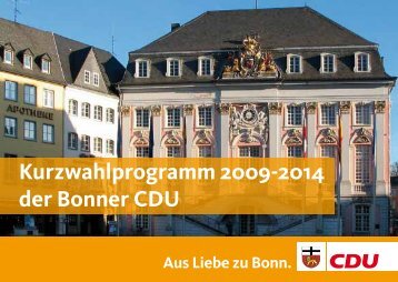 Kurzwahlprogramm als pdf - CDU-Kreisverband Bonn
