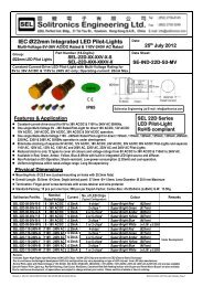 22mm IEC Multi-Voltage-Rated LED Pilot Lights For 8 ... - Solitronics