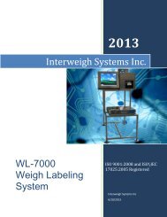 WL-7000 Weigh Labeler - Interweigh Systems Inc.