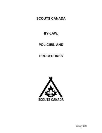 Bylaws, Policies and Procedures (BP & P) - Scouts Canada