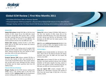 Global ECM Review | First Nine Months 2011