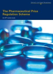 The Pharmaceutical Price Regulation Scheme - Office of Fair Trading