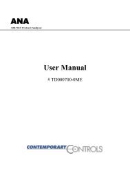 ANA - ARCNET Protocol Analyzer - Contemporary Controls