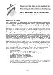 Fachschaftsberichte 2010 - Stadtsportbund Mönchengladbach e.V.