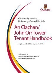 Tenant Handbook pages - Queen's Community Housing - Queen's ...