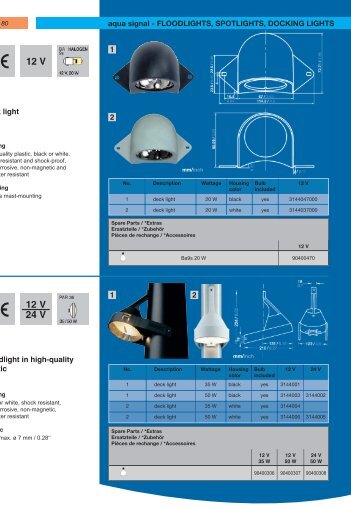 FLOODLIGHTS, SPOTLIGHTS, DOCKING LIGHTS - Ysebaert