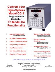 Convert your Sigma Systems Model CC-3 To Model C4 Functionality