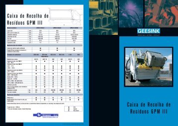 Caixa de Recolha de Resíduos GPM III - Simopeças