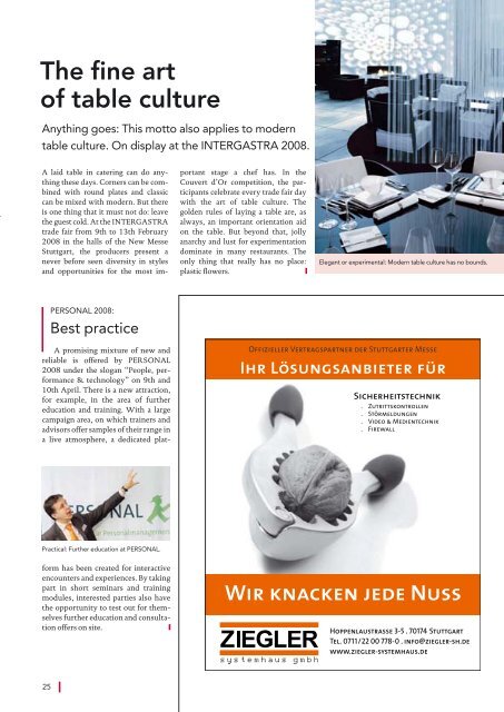 Message issue 1/2008 (PDF | 5,3 MB - Messe Stuttgart