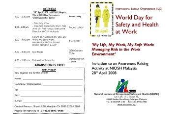 World Day for Safety and Health at Work - NIOSH