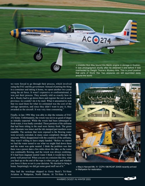 to view Warbird Digest's Article on this ... - Courtesy Aircraft