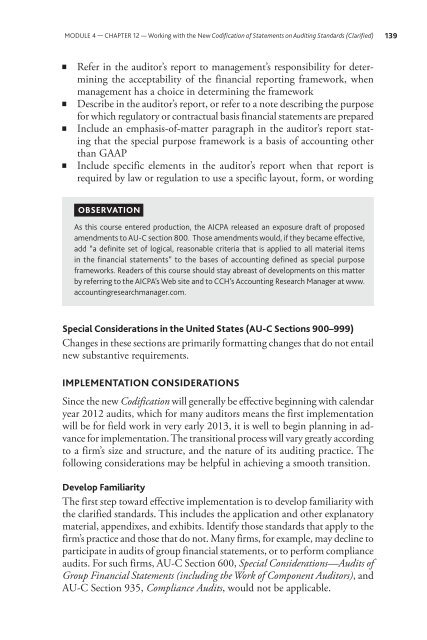 TOP AUDITING ISSUES FOR 2013 - CCH