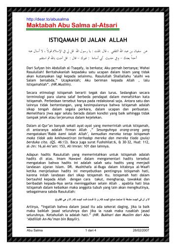 Istiqomah Dijalan Allah â Maktabah Abu Salma Al Atsary.pdf