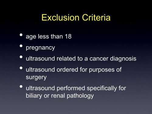 Utility of Abdominal Ultrasounds in the Investigation of Non-Specific ...