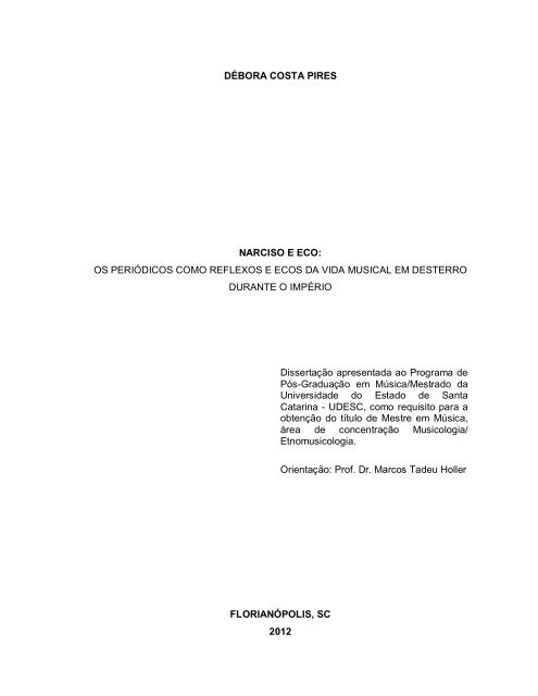 OS PERIÃDICOS COMO REFLEXOS E ECOS DA ... - Ceart - Udesc