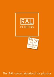 The RAL colour standard for plastics